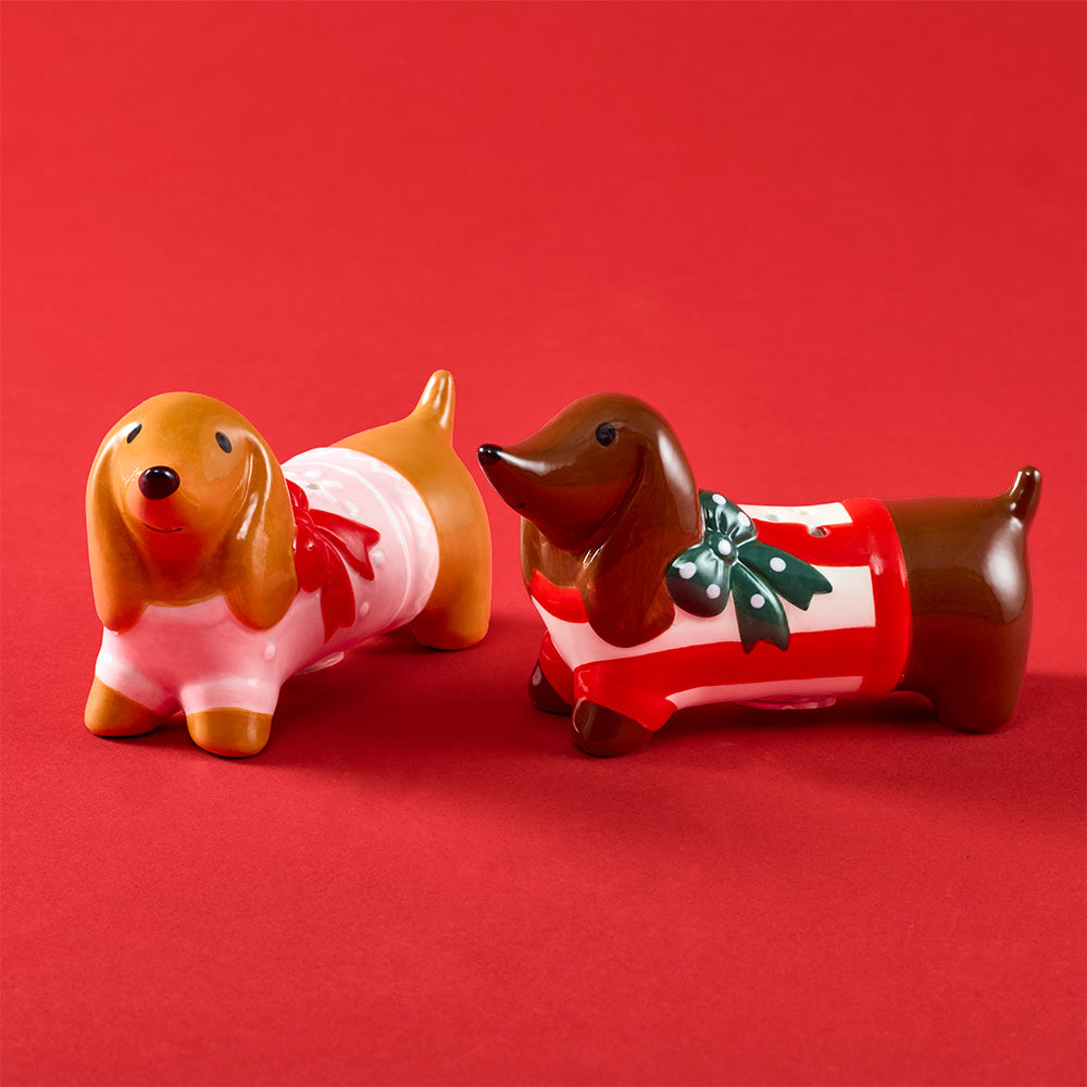 Ambrosia Santas Workshop Dachshund Salt & Pepper Set