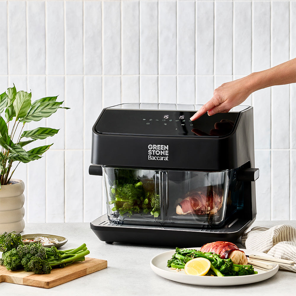 Baccarat GREEN STONE Air Fryer Glass 8L Black