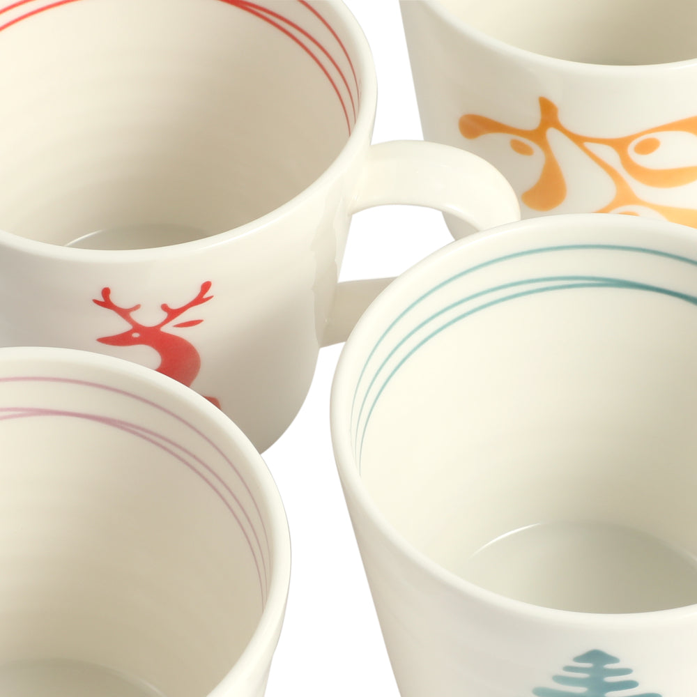 Royal Doulton 1815 Set Of 4 Christmas Mugs 400ml