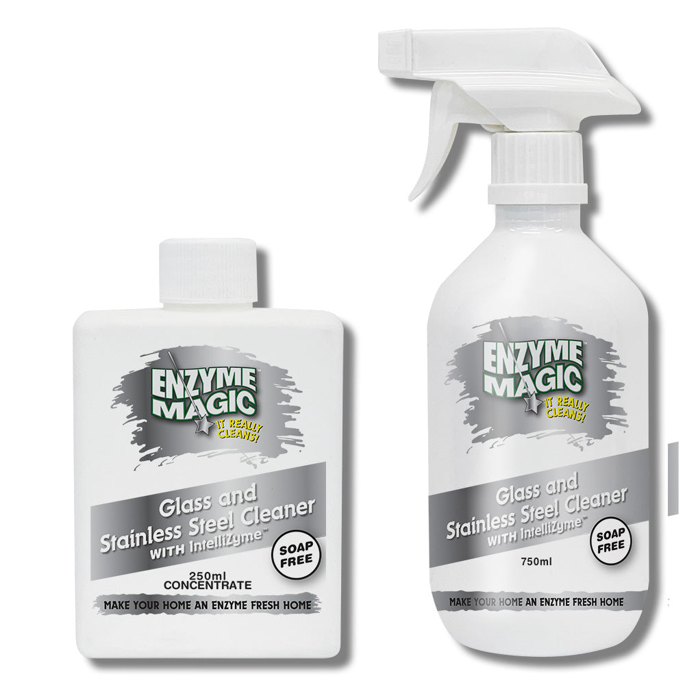 Enzyme Magic Glass & Stainless Steel Cleaner With Spray Bottle