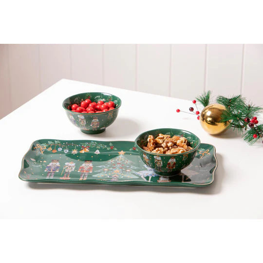 Ashdene Christmas Wonderland Green Rectangle Platter