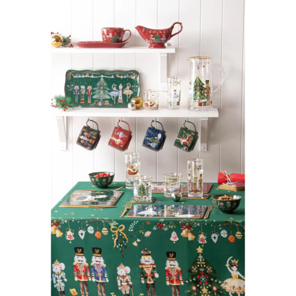 Ashdene Christmas Wonderland Green Rectangle Platter