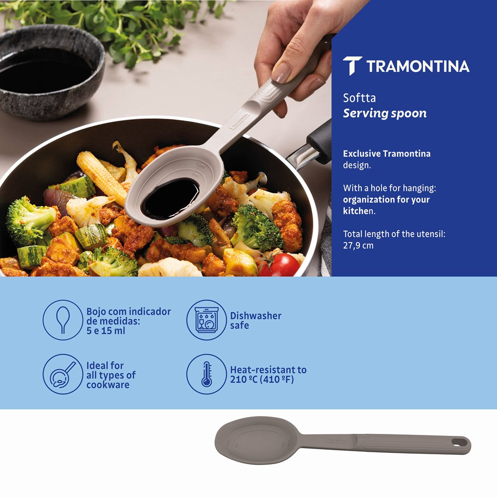 Tramontina Soffta Measure & Serving Spoon Grey