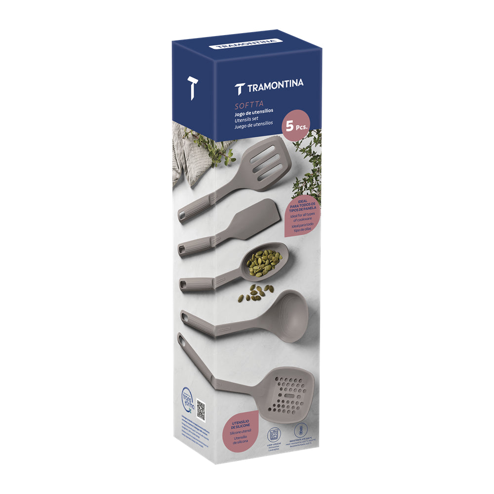 Tramontina Soffta Silicone 5 Piece Utensil Set