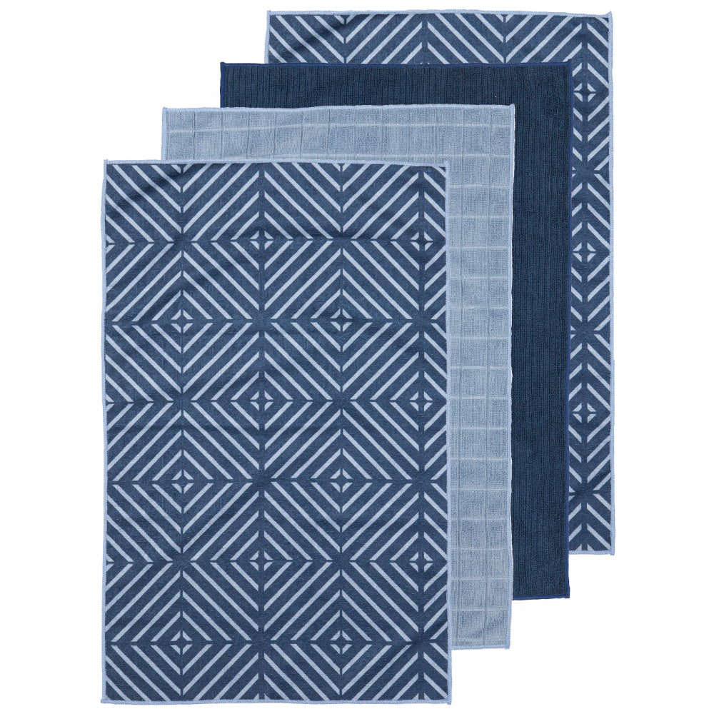 Ladelle Benton Set of 4 Microfibre Kitchen Towels
