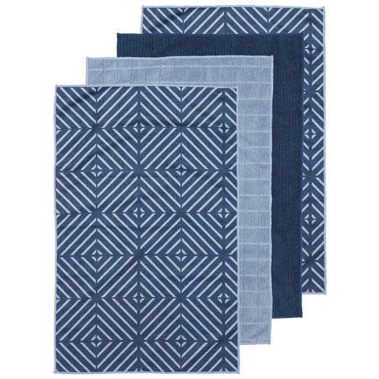 Ladelle Benton Set of 4 Microfibre Kitchen Towels