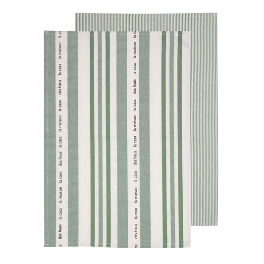 Ladelle La Casa Leaf Set Of 2 Kitchen Towels