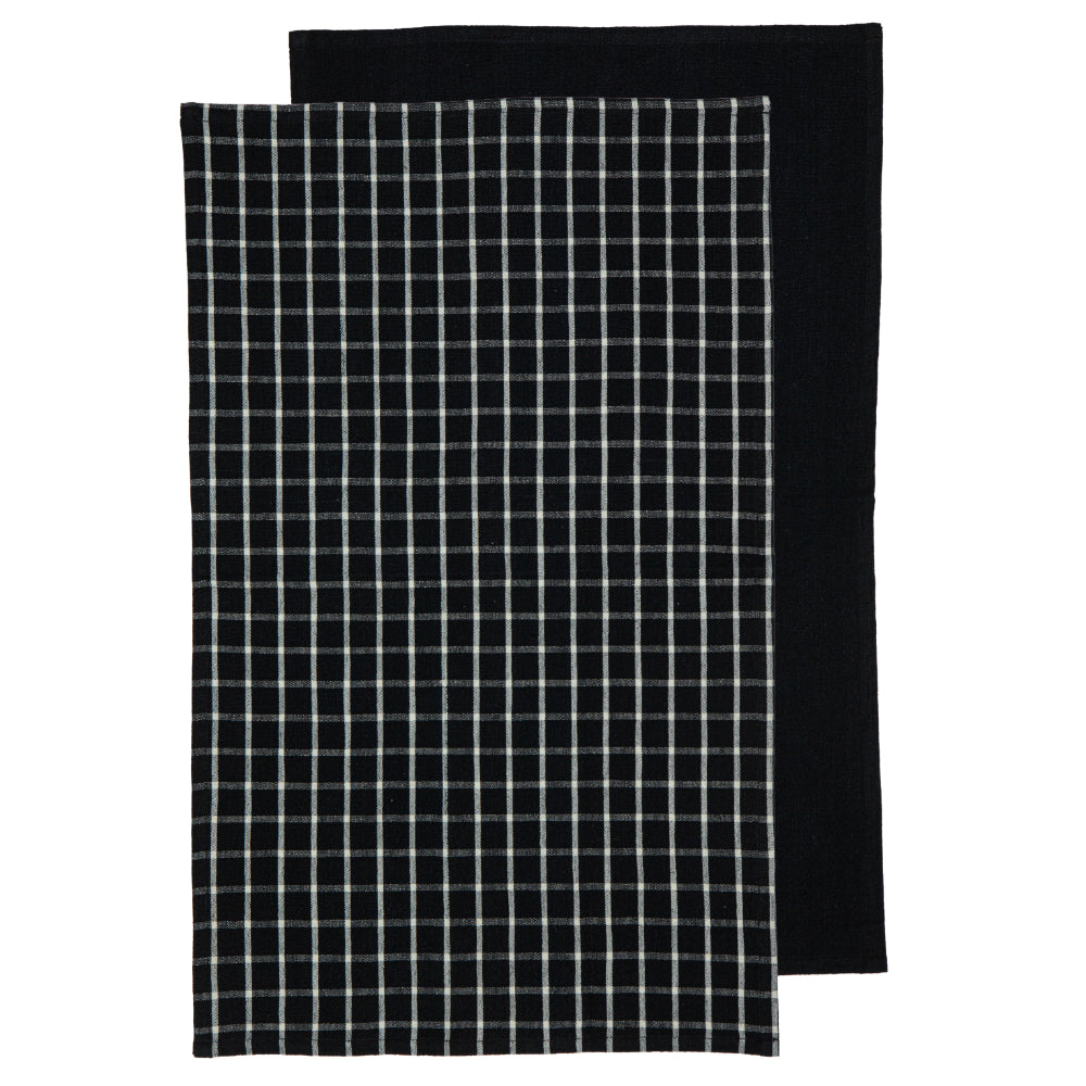 Ladelle Hemingway Black Set Of 2 Kitchen Towels