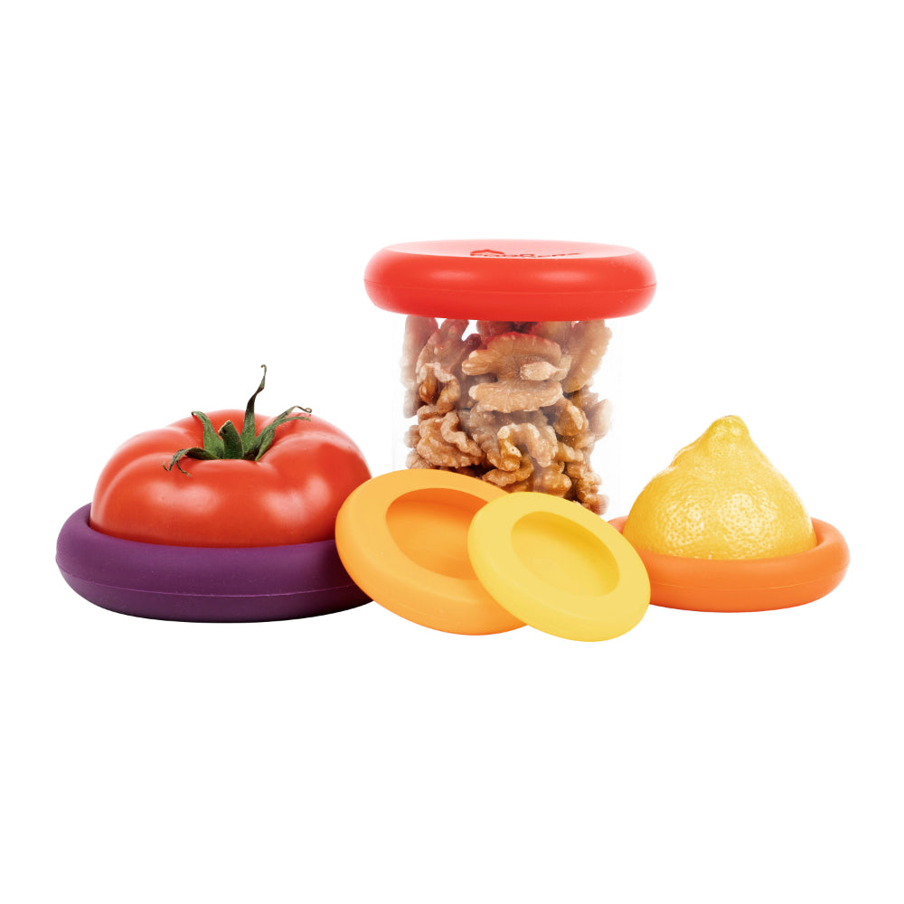 Food Huggers Reusable Food Savers Set of 5 Autumn Harvest