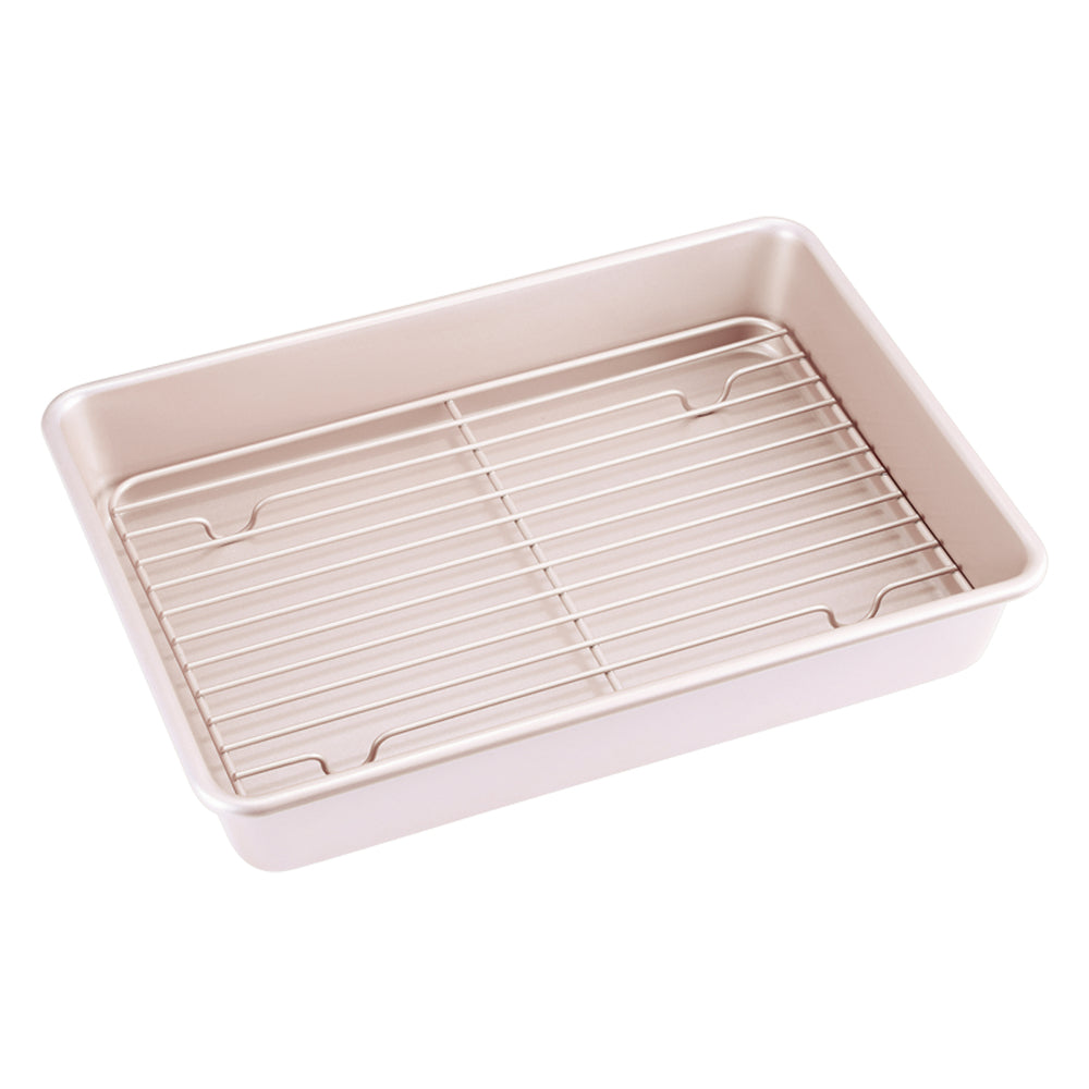 Chefmade Deep Baking Pan With Rack 34.5x24.7cm