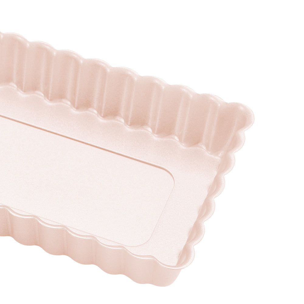Chefmade Set of 4 Mini Loose Base Rectangular Tart Pans