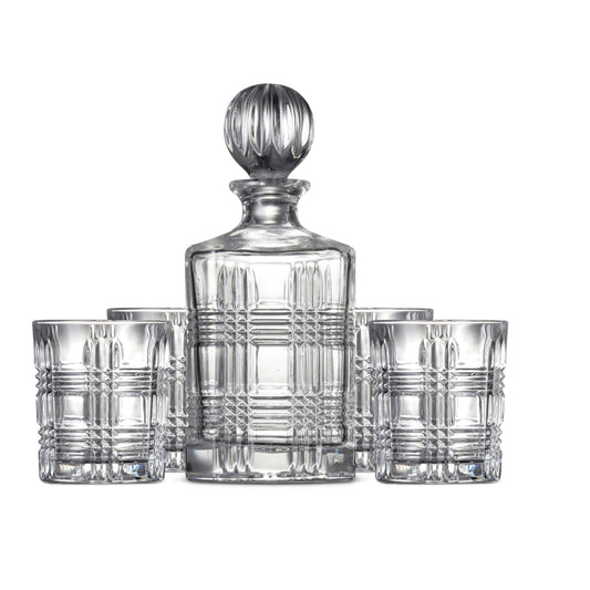 Salt & Pepper Bond Decanter & Tumbler Set - 5 Piece