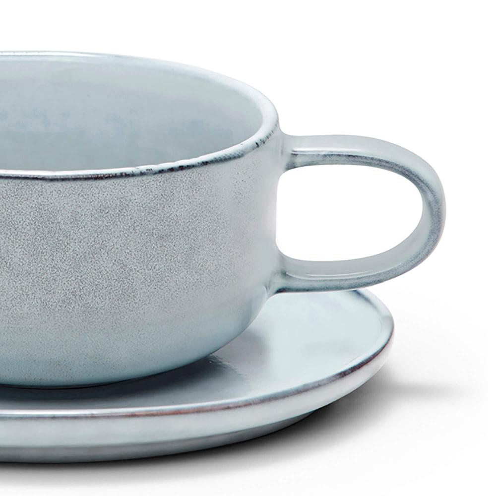 Salt & Pepper Relic Tea Cups & Saucers 260mL - Set of 6