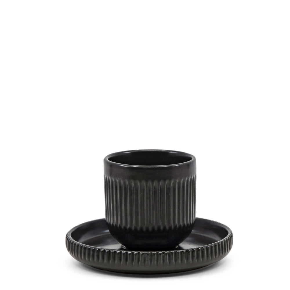Salt & Pepper Brae Espresso Cups & Saucers 100mL - Set of 4