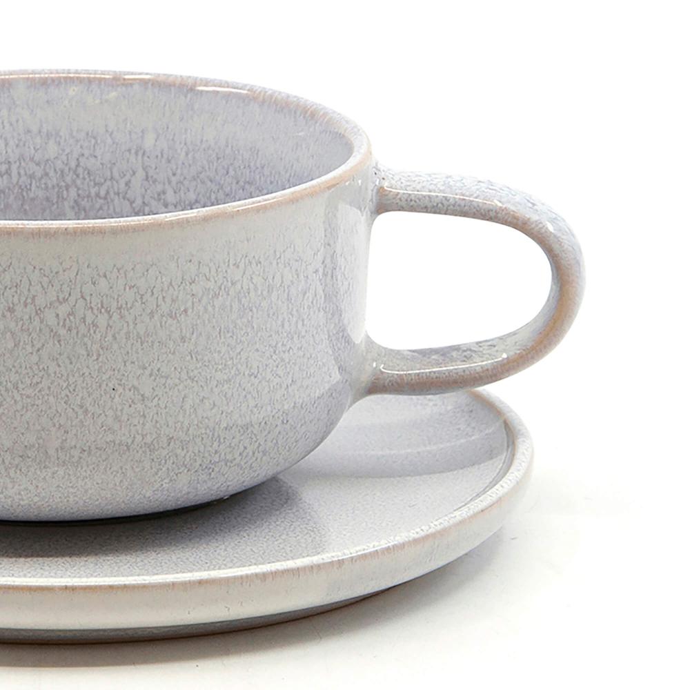 Salt & Pepper Relic Tea Cups & Saucers 260mL - Set of 6