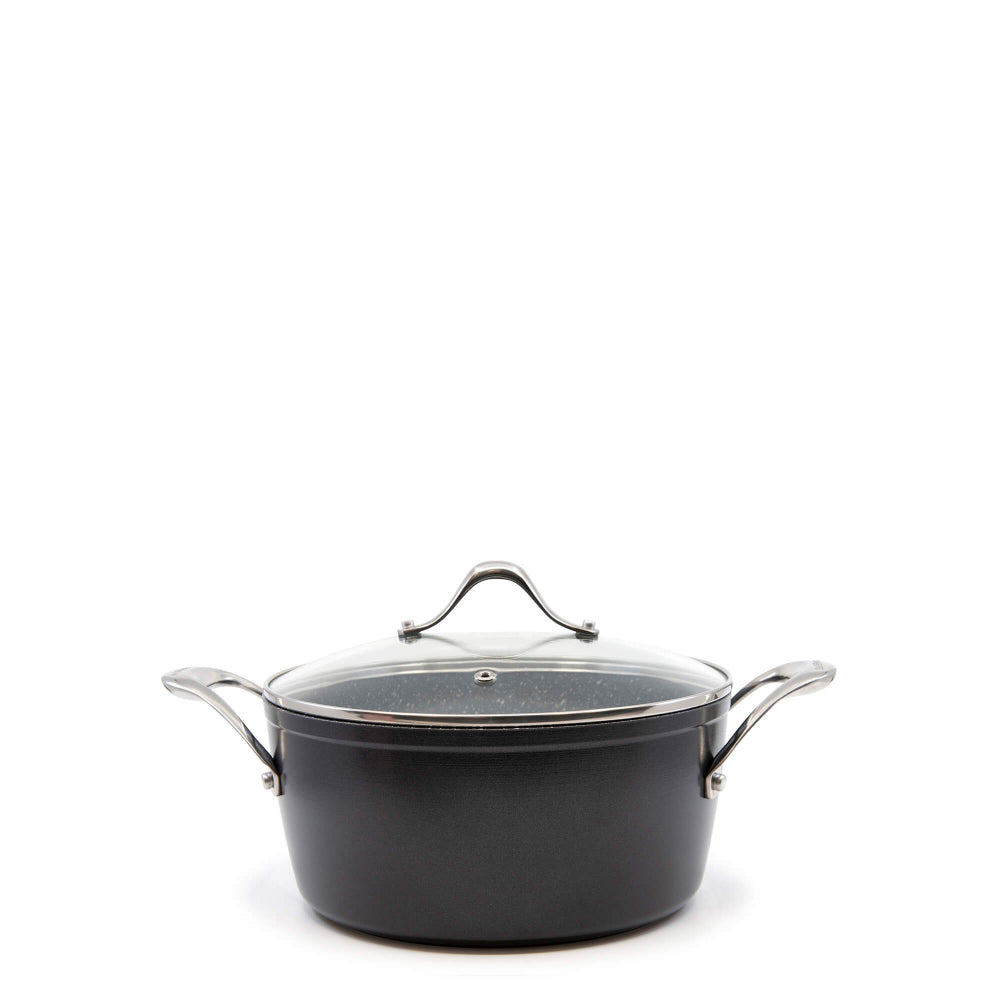 Salt & Pepper Tan-ium Casserole with Glass Lid 24cm