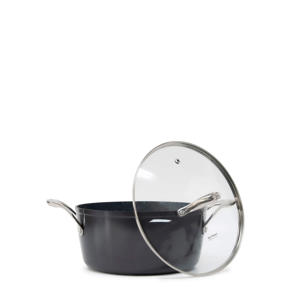 Salt & Pepper Tan-ium Casserole with Glass Lid 24cm