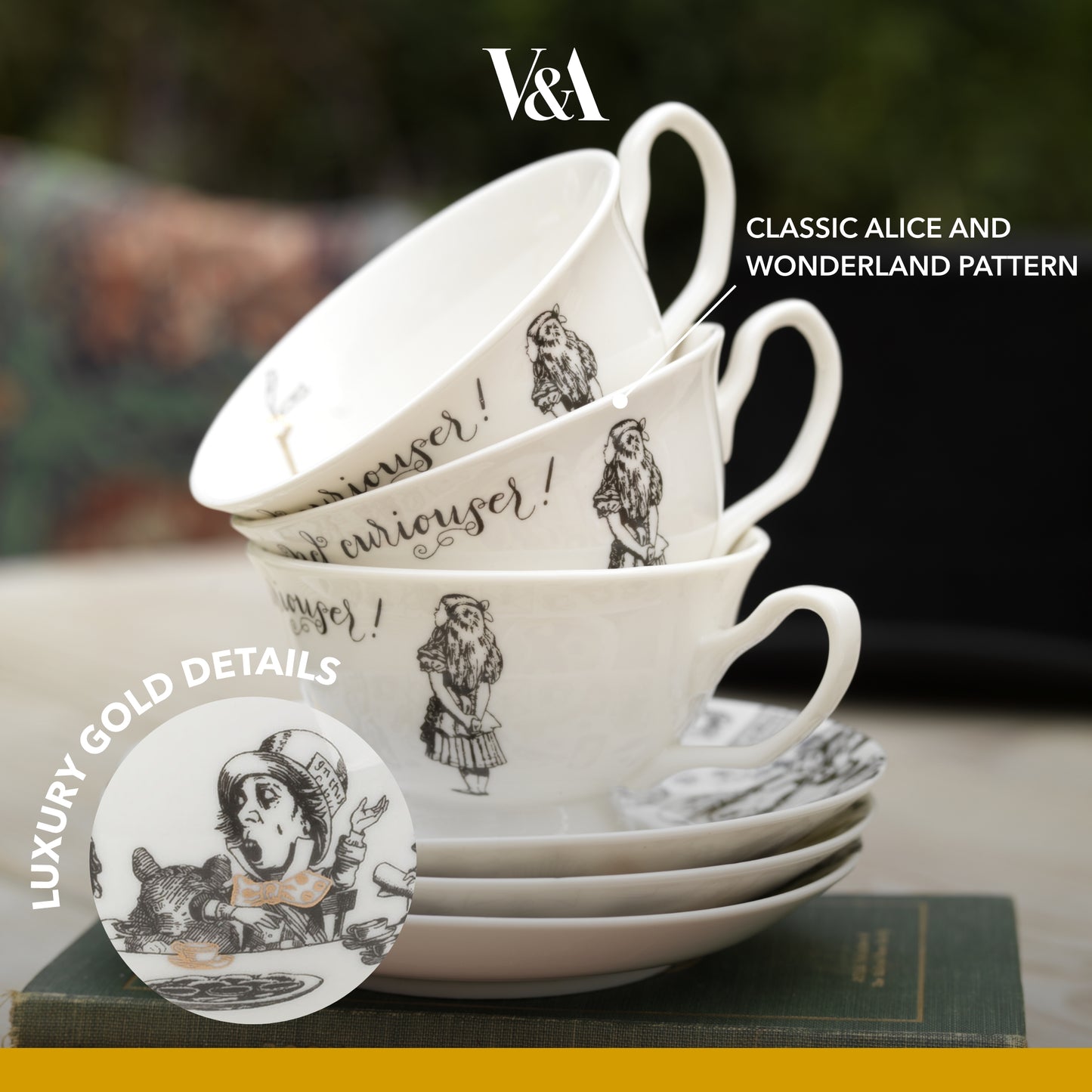 Mikasa x V&A Alice In Wonderland Cup & Saucer 210ml