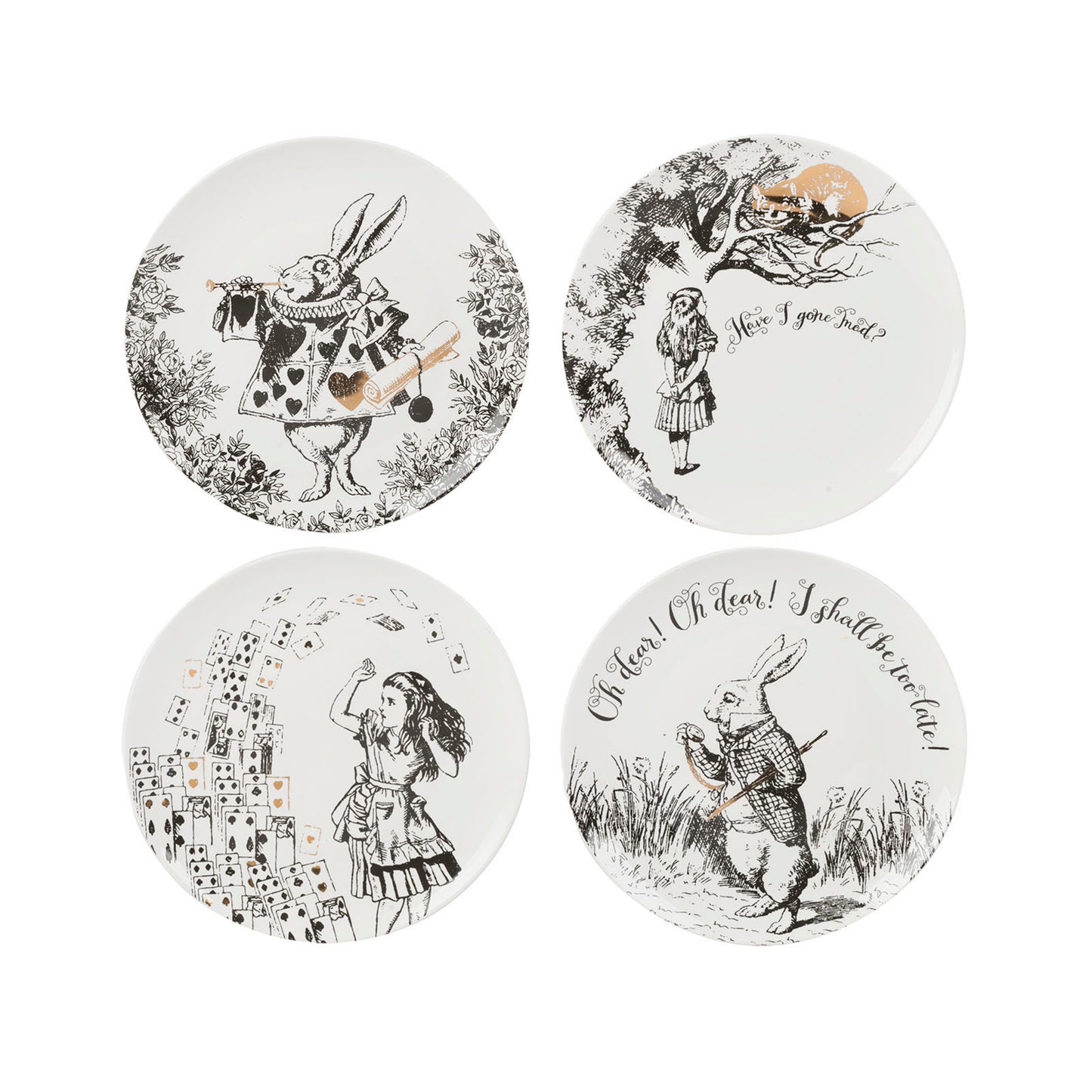 Mikasa x V&A Alice In Wonderland Set of 4 Side Plates
