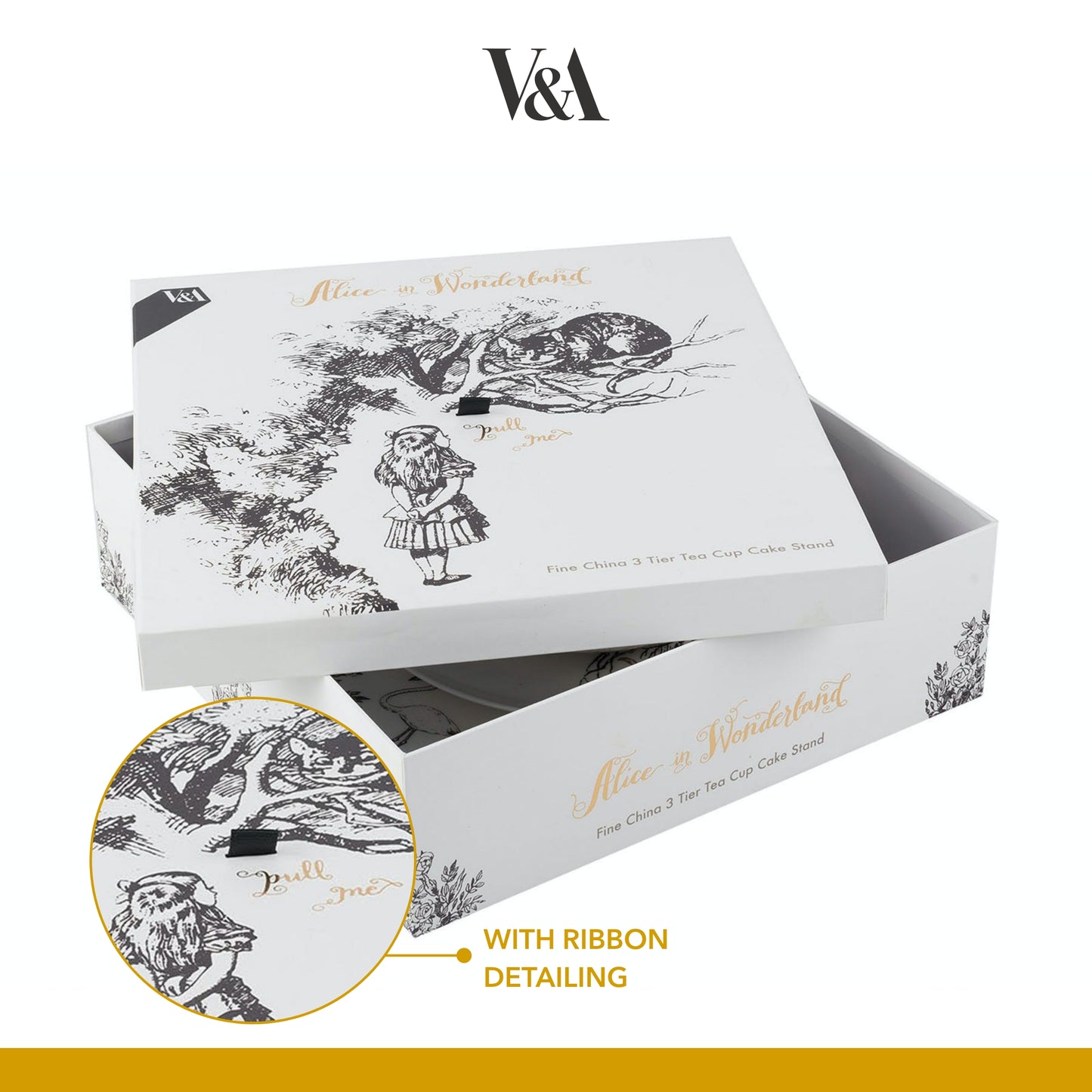 Mikasa x V&A Alice In Wonderland 3 Tier Cake Stand