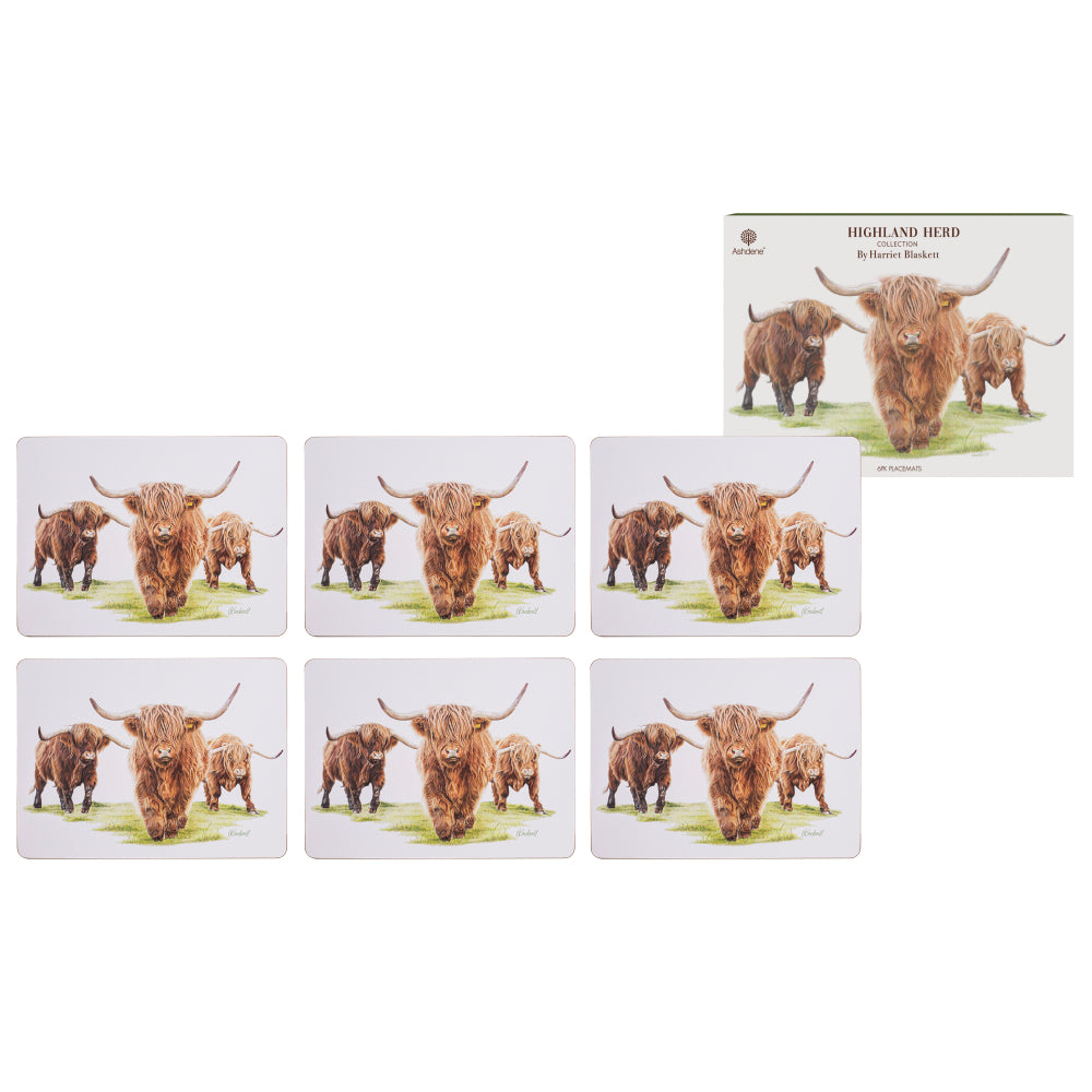 Ashdene Highland Herd Set Of 6 Placemats