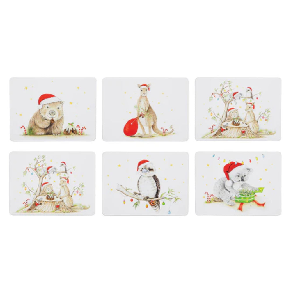 Ashdene Bush Buddies Christmas Set Of 6 Placemats