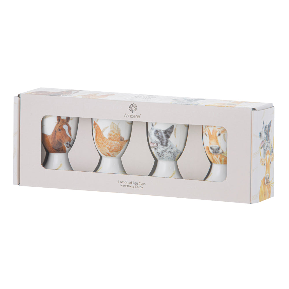 Ashdene Farmyard Faces 2 Set Of 4 Egg Cups