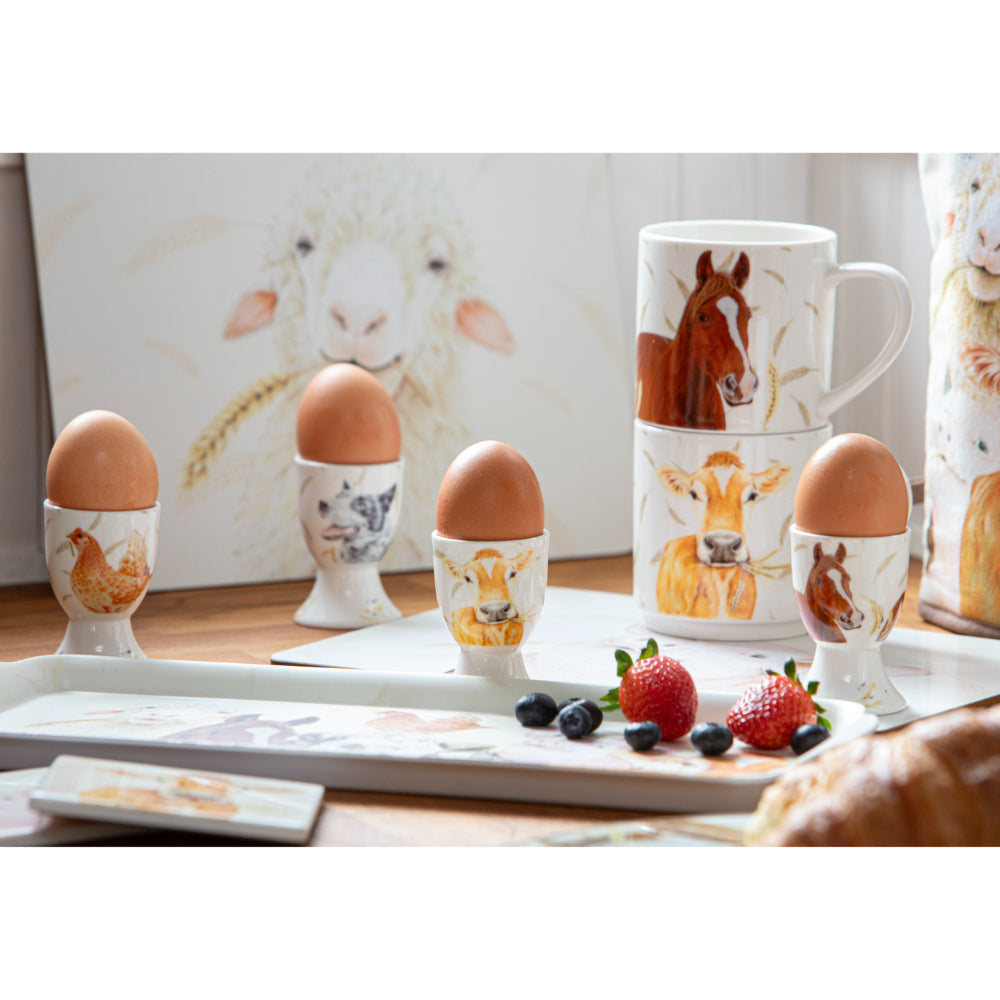 Ashdene Farmyard Faces 2 Set Of 4 Egg Cups