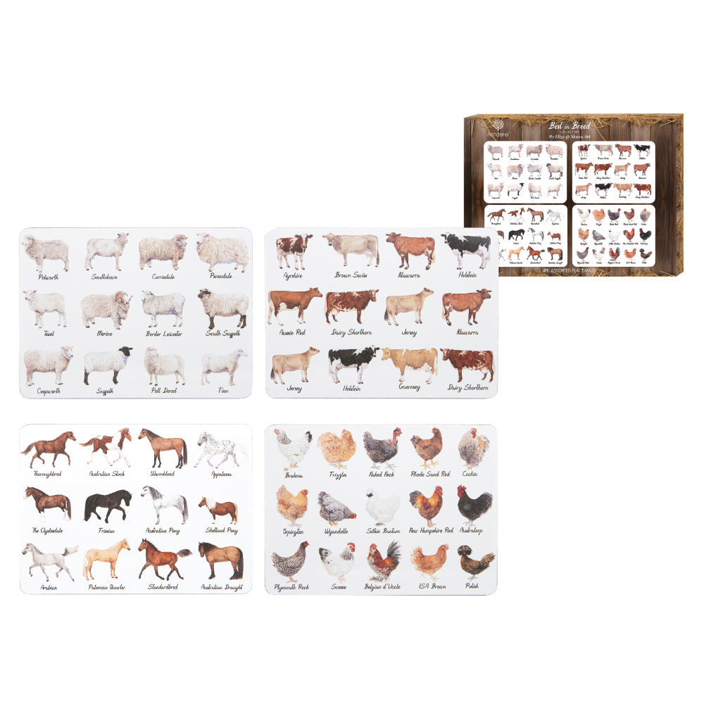 Ashdene Best In Breed Set Of 4 Placemats