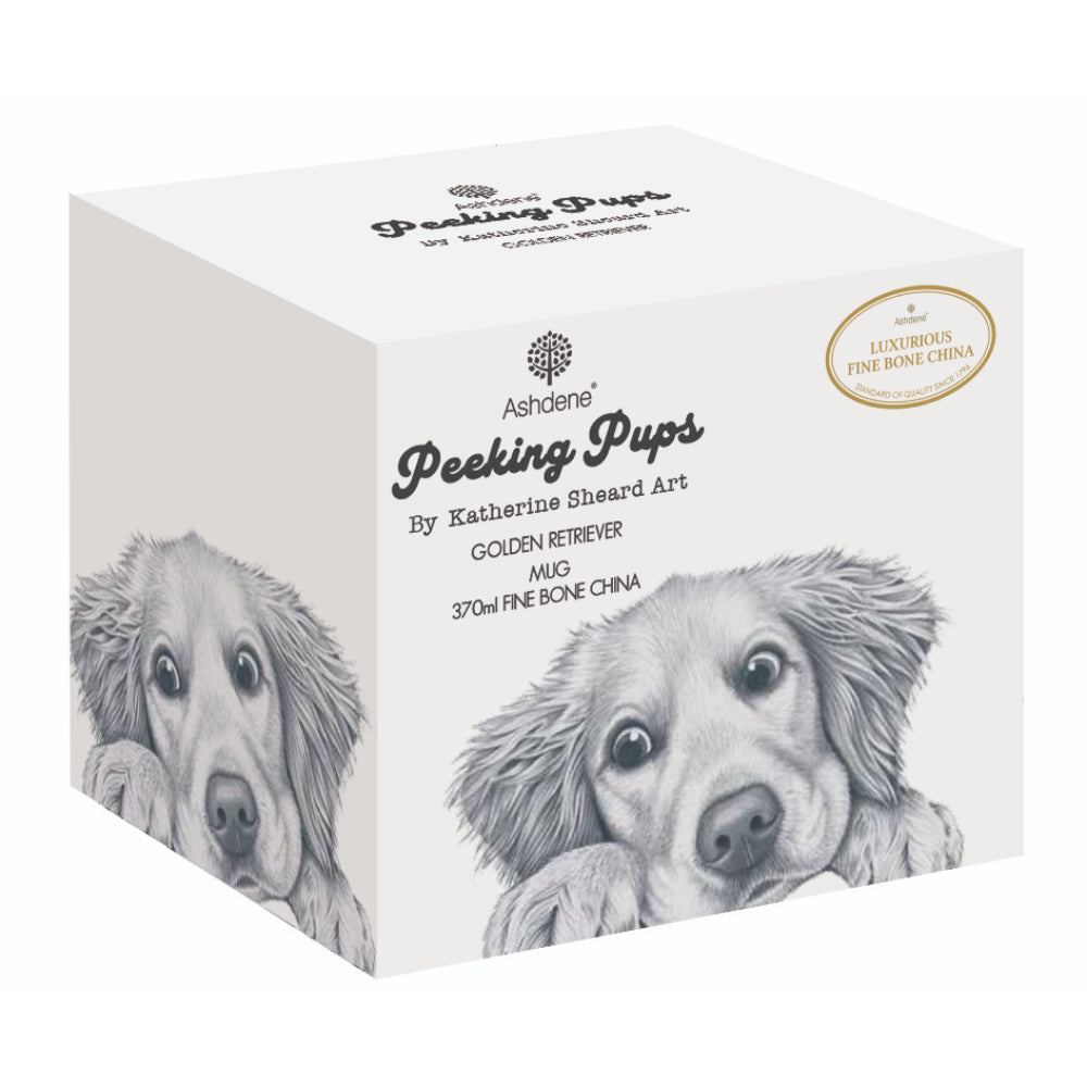 Ashdene Peeking Pups Golden Retriever Mug