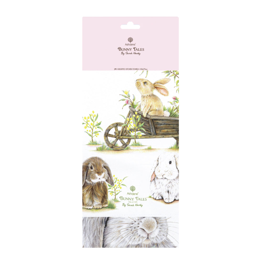 Ashdene Bunny Tales Set of 2 Kitchen Towels