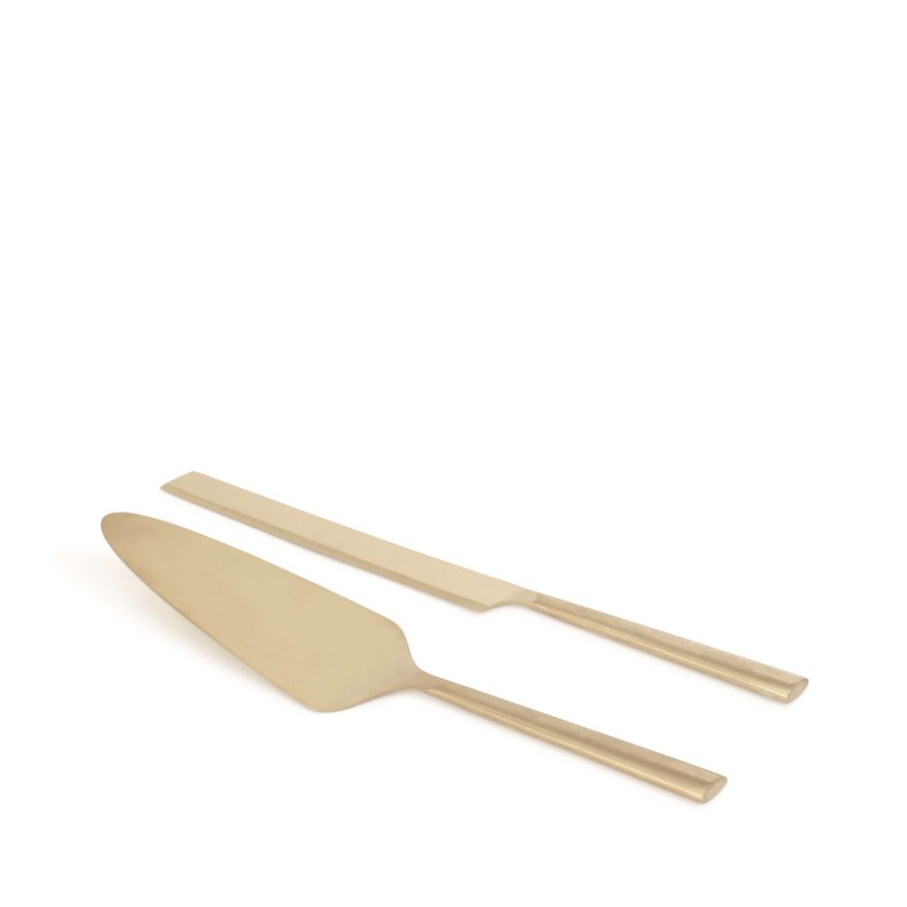 Salt & Pepper Novaro Cake Server - 2 Piece