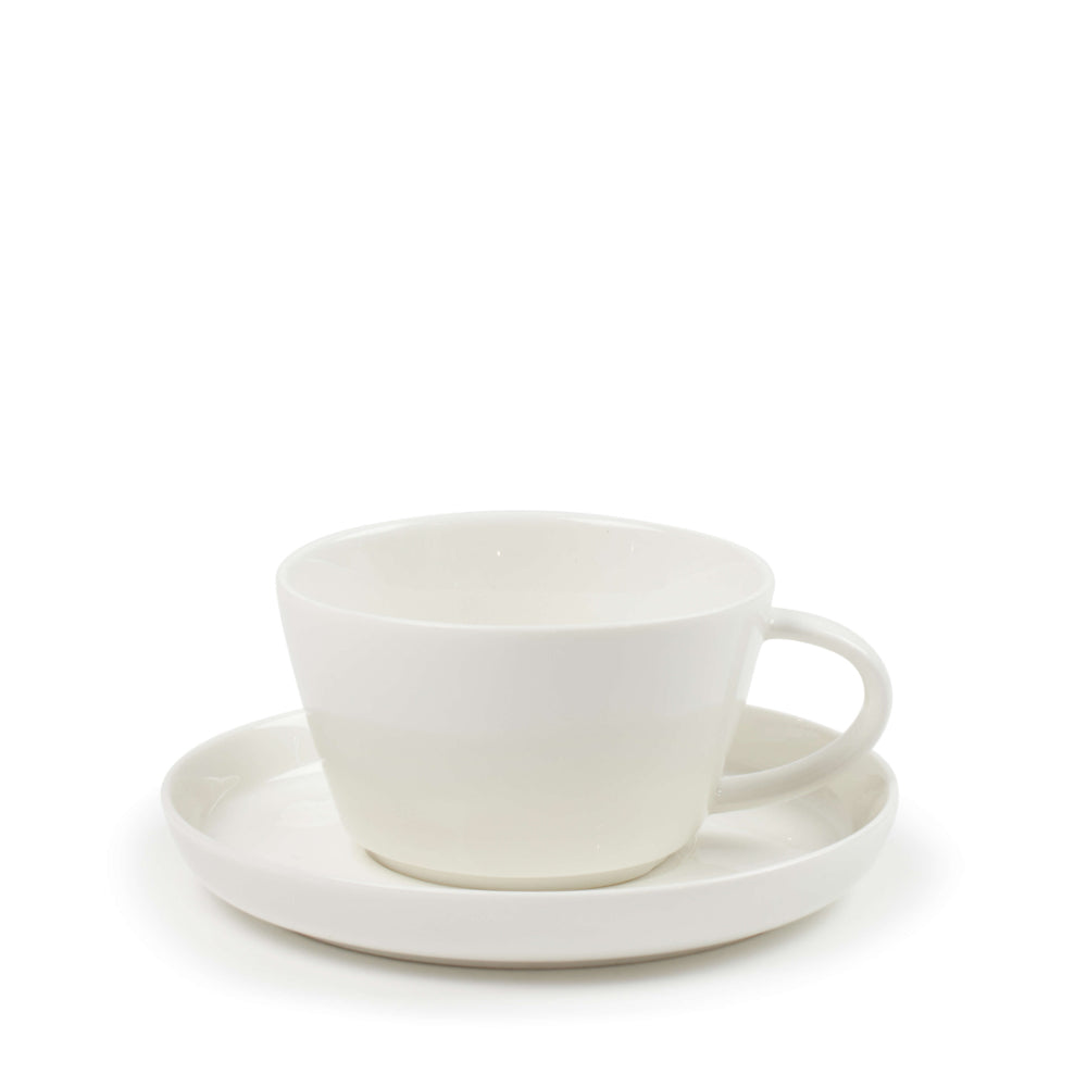 Salt & Pepper Canteen Tea Cups & Saucers 270mL - Set of 6