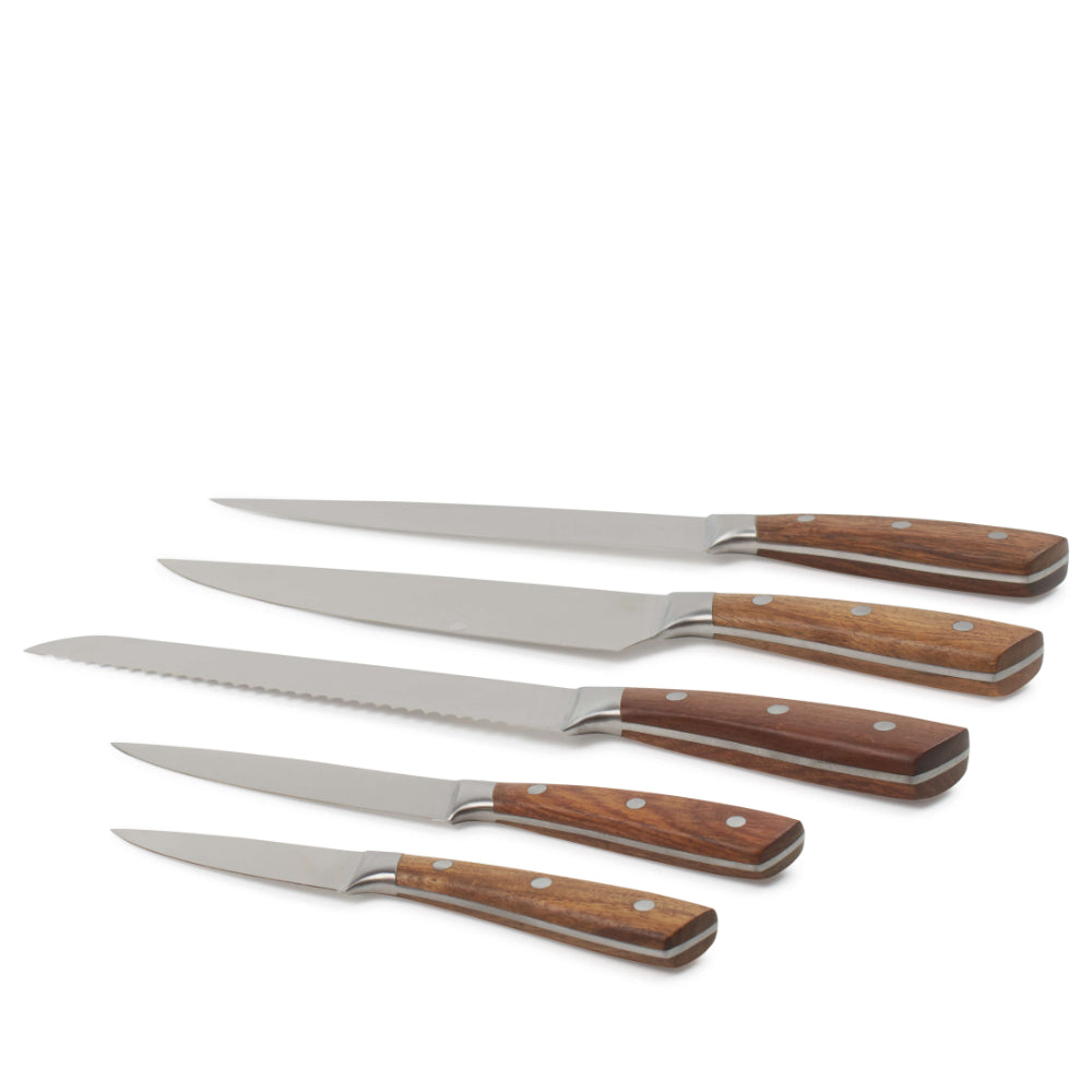 Salt & Pepper Chop Precision Knife Block 6 Piece
