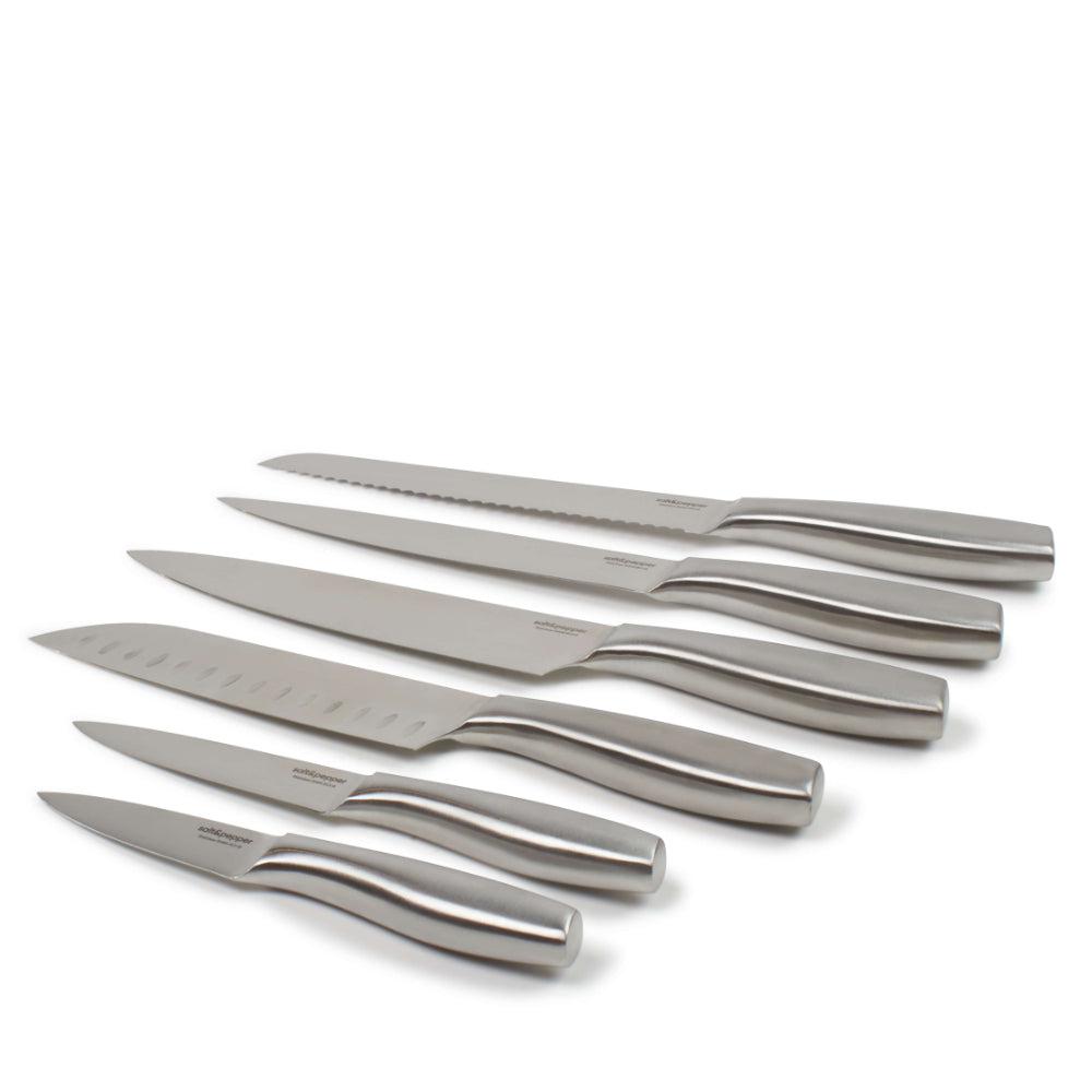 Salt & Pepper Chop Knife Block 7 Piece