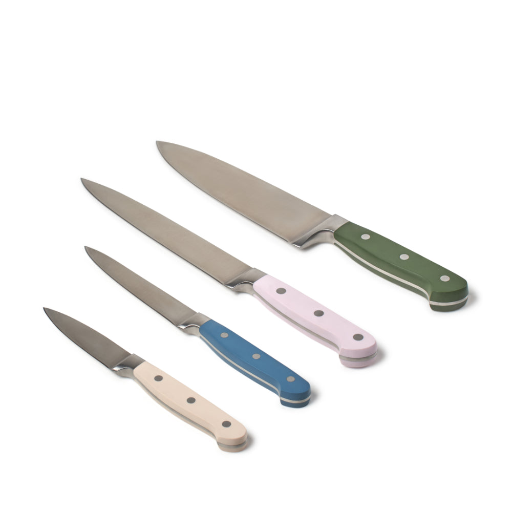 Salt & Pepper Chop Coloured Knife Set Of 4