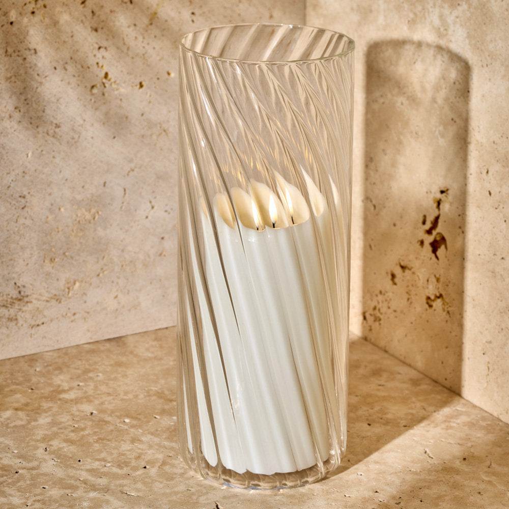 Salt & Pepper Flame LED Moving Candle 15cm
