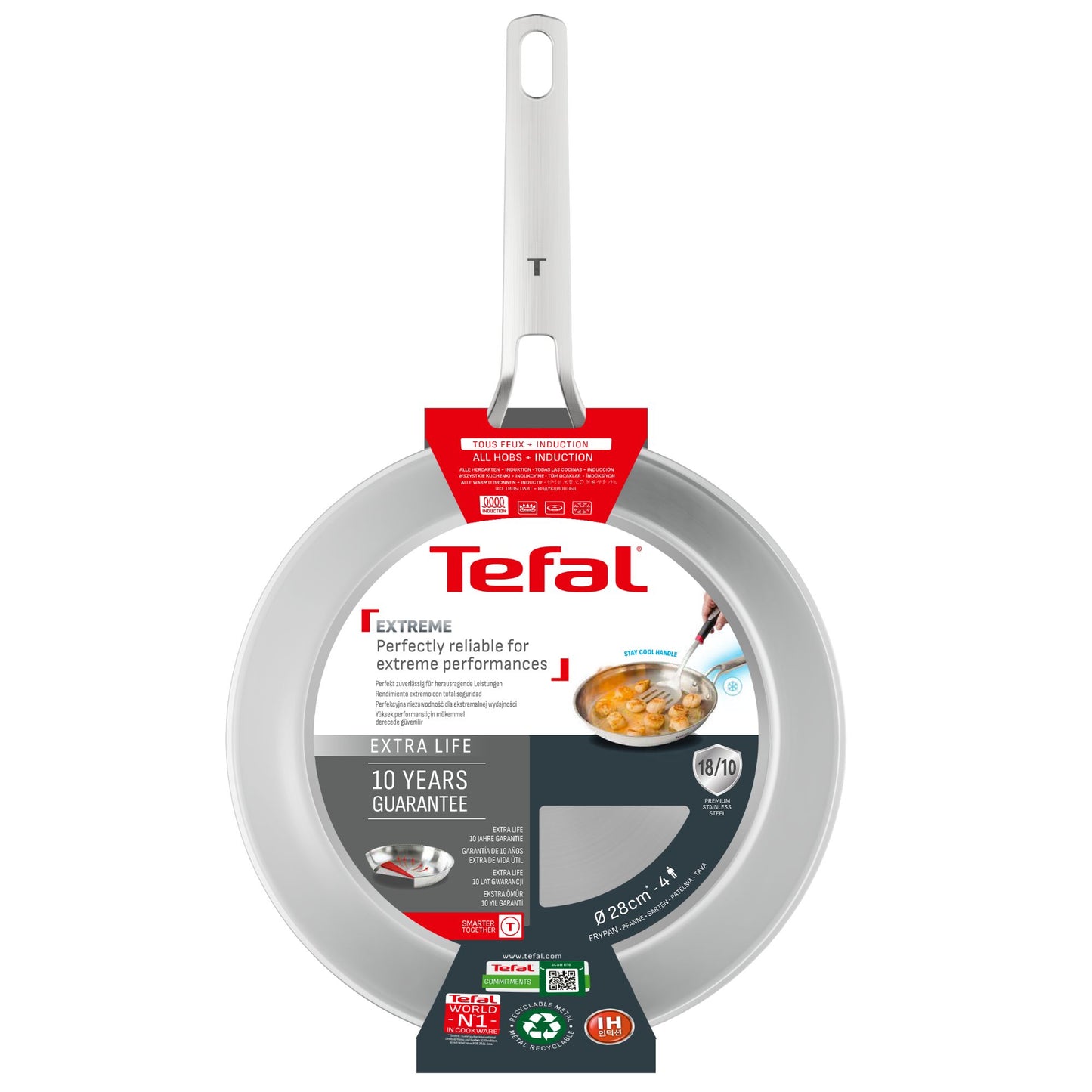 Tefal Extreme Induction Stainless Steel Frypan 28cm
