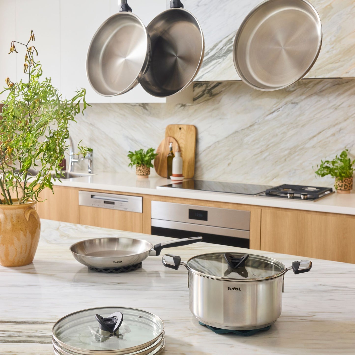 Tefal Emotion+ Induction Stainless Steel Frypan 24cm