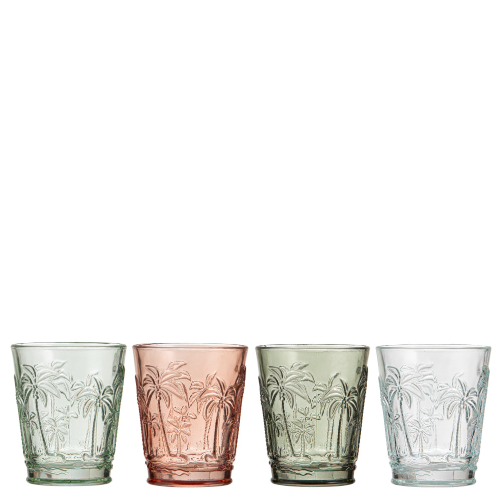 Ladelle Panama Palm Set Of 4 Tumblers