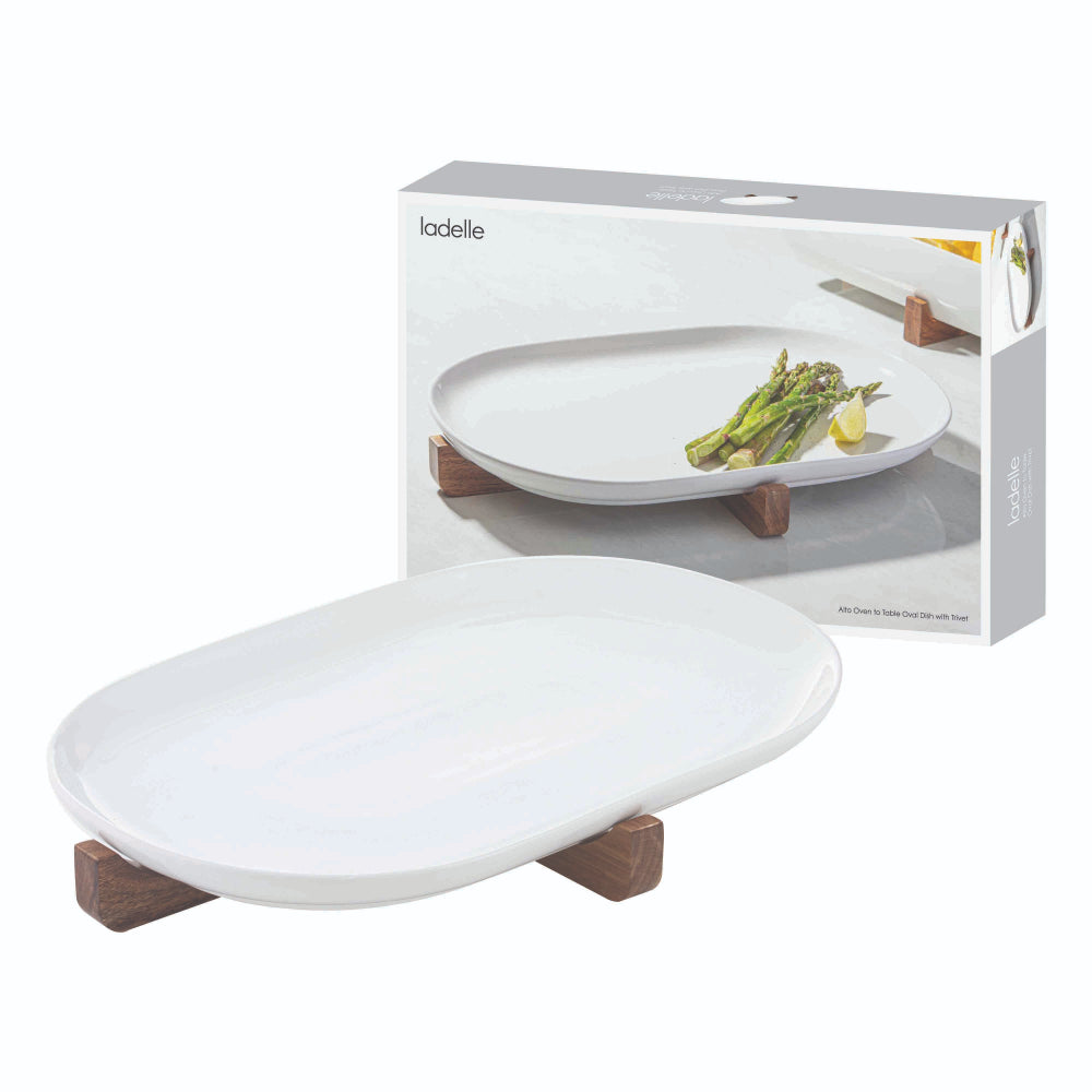 Ladelle Alto Oven To Table Oval Dish With Trivet