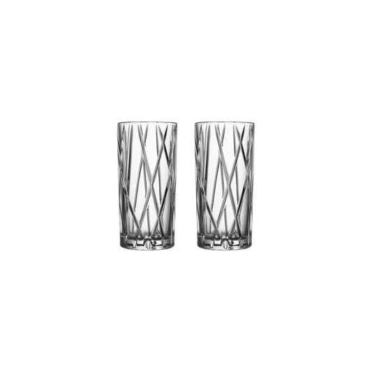 Orrefors Set Of 4 City Highball Glasses 370ml