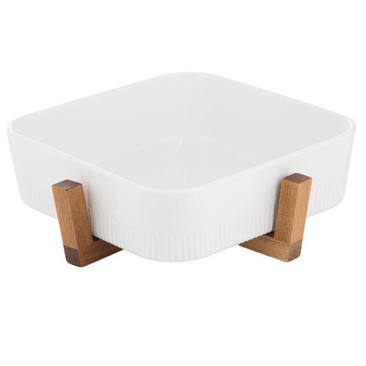 Ladelle Alto Oven To Table 27.5cm Square Rib Dish With Trivet