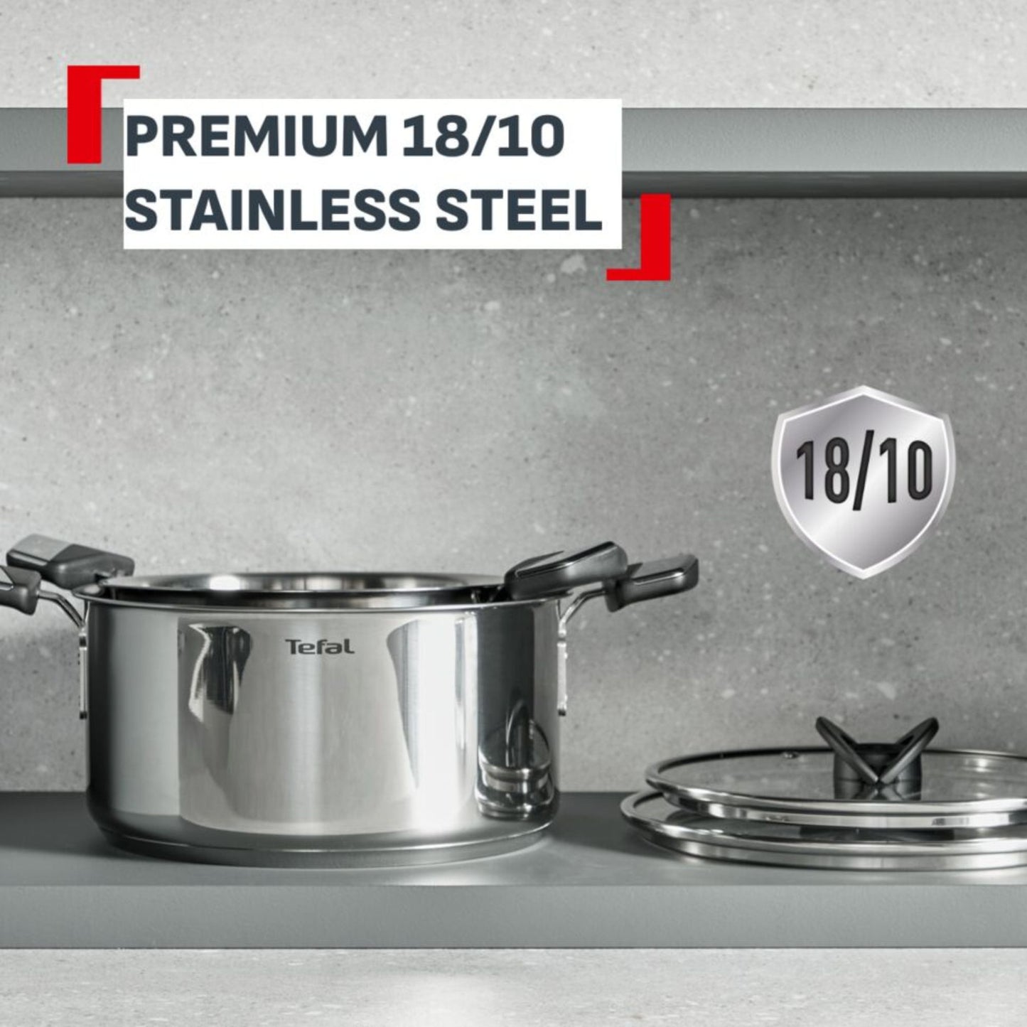 Tefal Emotion+ Induction Stainless Steel Stewpot 24cm & Lid