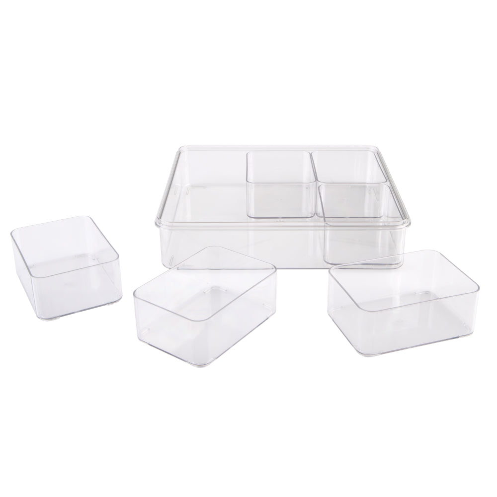 Alfresco Lane Square 6 Compartment Grazing Box With Carry Handles