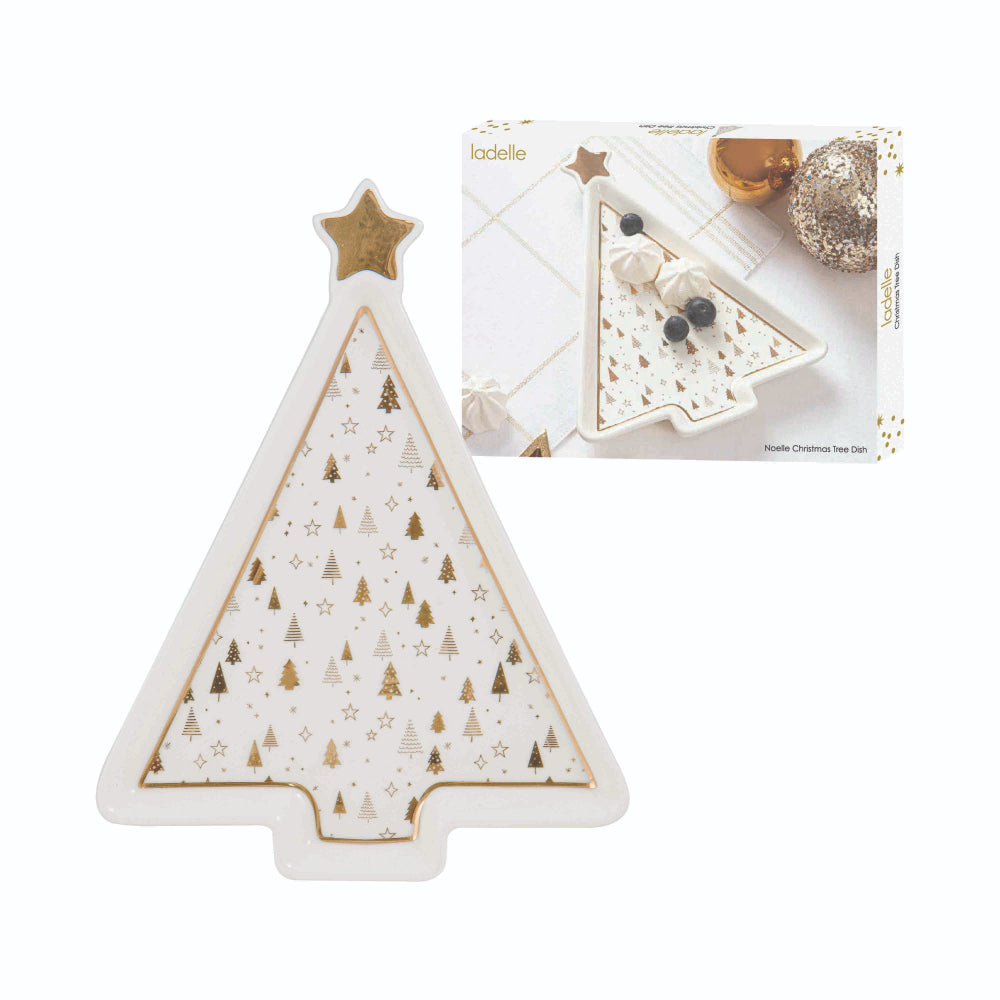 Ladelle Noelle Christmas Tree Dish