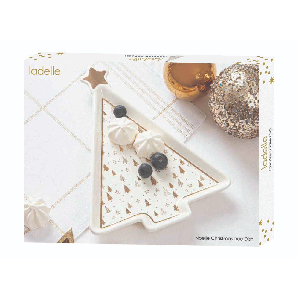 Ladelle Noelle Christmas Tree Dish