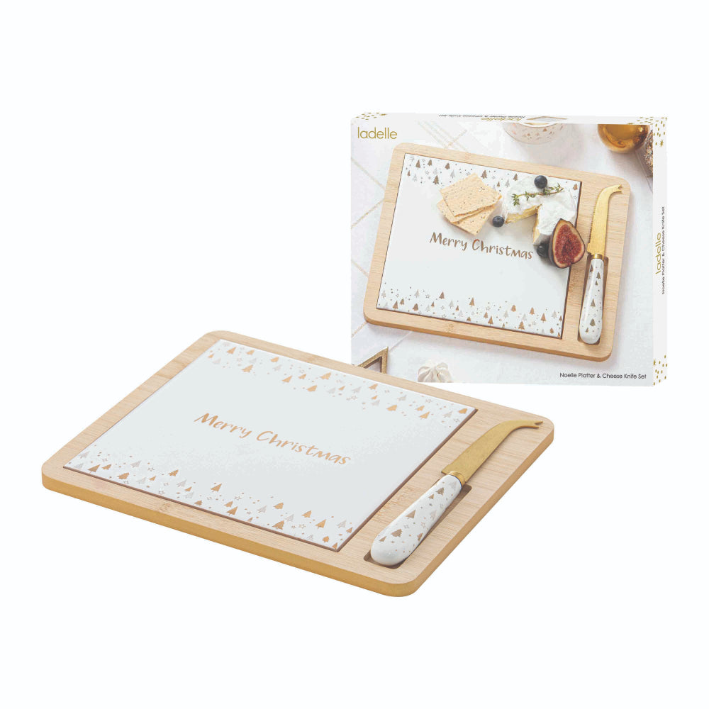 Ladelle Noelle Platter & Cheese Knife Set