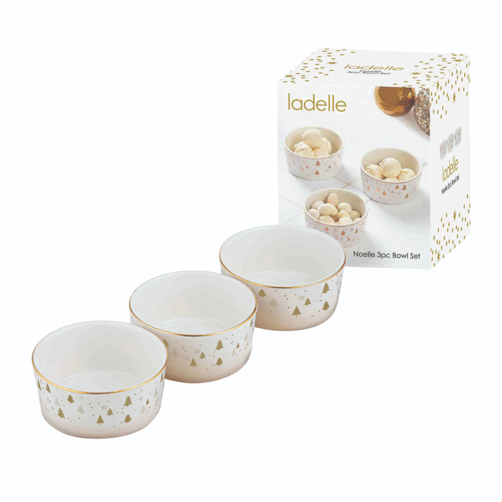 Ladelle Noelle 3 Piece Bowl Set