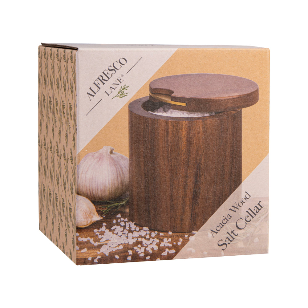 Alfresco Lane Acacia Wood Salt Cellar